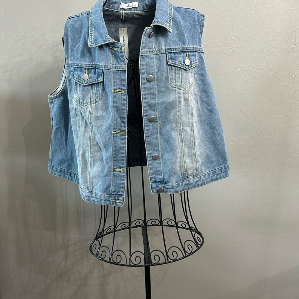 Blue Denim Vest